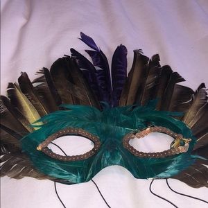 Green Feather Mask